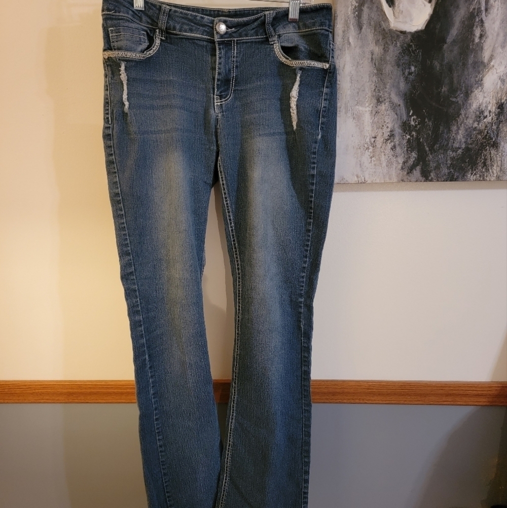 Vintage Faded Glory, Cotton Blend Jeans, Beautiful Back Pockets, Size 8 A